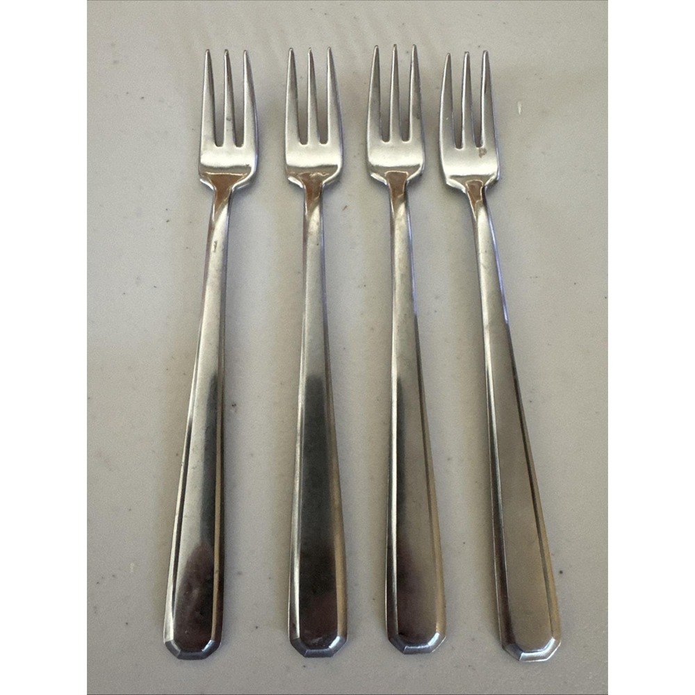 Solingen Stainless Flatware Germany 4 Small Cold Meat Fork